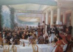 The Salon Lunch, 1889 by Jean Andre Rixens - offset lithograph fine art print