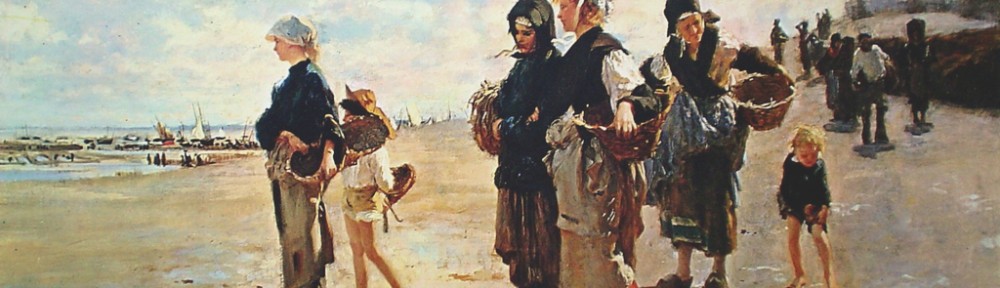 The Oyster Gatherers by John Singer Sargent - offset lithograph fine art print
