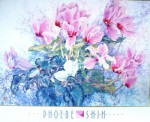 Cyclamen Persicum by Phoebe Shih - offset lithograph fine art poster print