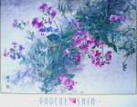 Sweet Peas by Phoebe Shih - offset lithograph fine art poster print