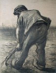 Digging Peasant by Vincent Van Gogh - offset lithograph fine art print