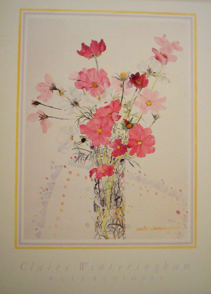 Floral Cosmia by Claire Winteringham - offset lithograph fine art poster print