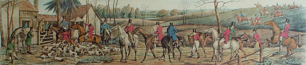 End Of The Hunt by Henry Alken - restrike etching, hand-coloured original print