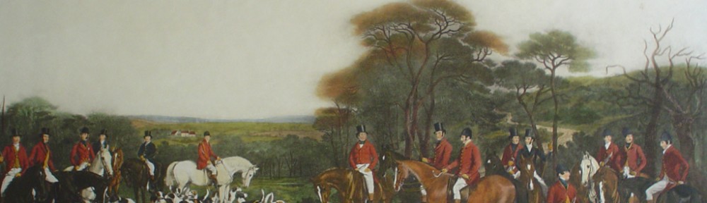 Sir Richard Sutton And The Quorn Hounds by Francis Grant - restrike etching, hand-coloured original print