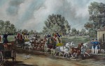 The Four In Hand Club by James Pollard - restrike etching, hand-coloured original print
