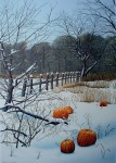 In The Pumpkin Field by Helen Rundell - original lithograph, signed