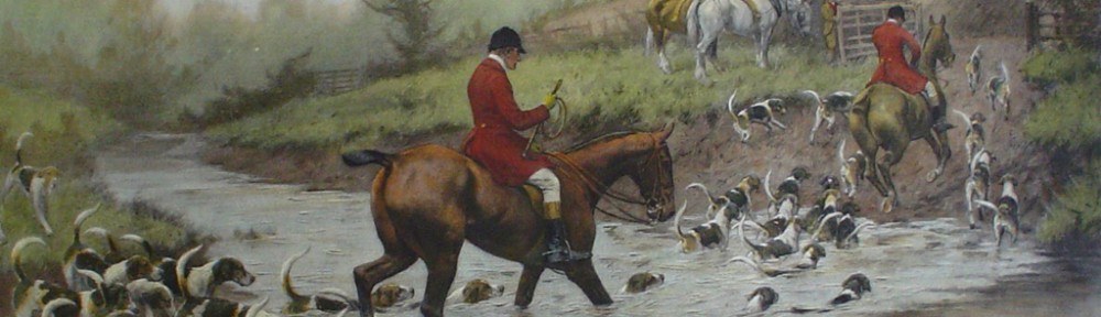 Crossing The Ford by George Wright - restrike etching, hand-coloured original print