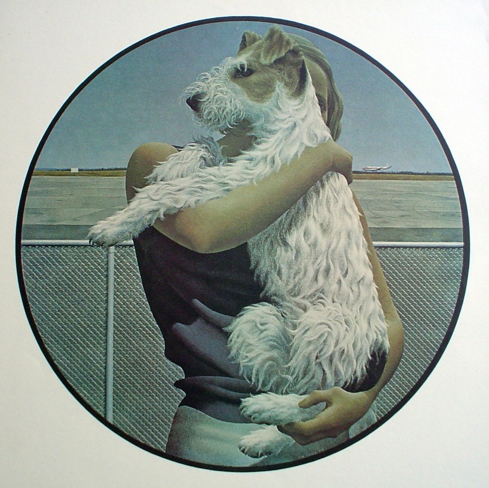 Woman And Terrier by Alex Colville - offset lithograph fine art print