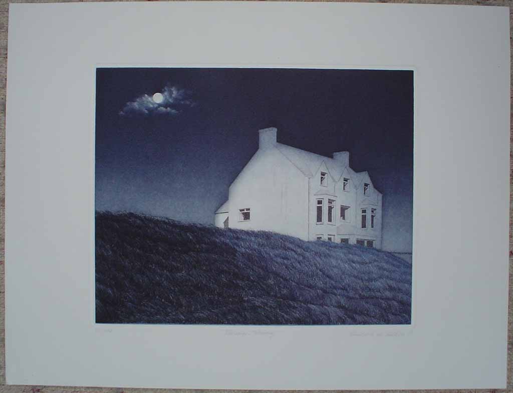 Rhosneiger/February by Elisabeth Van Holleben, shown with full margins - original etching, signed and numbered 30/ 100