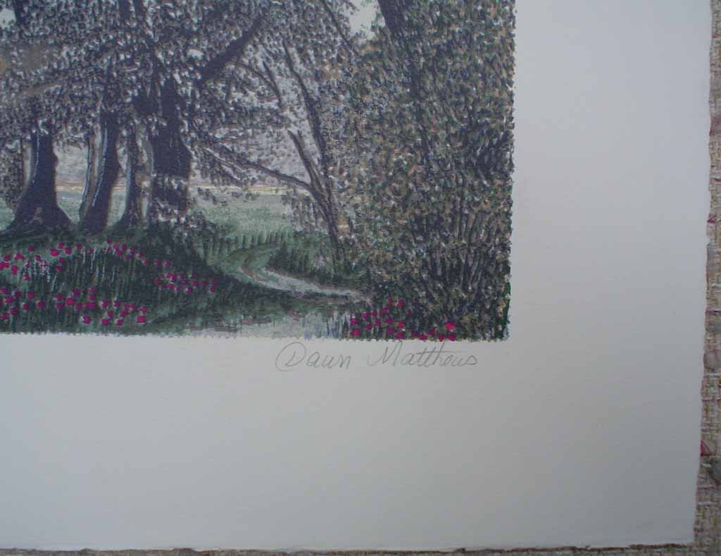 Glenlaggan by Dawn Matthews, signature detail - original lithograph, signed and numbered 223/ 275