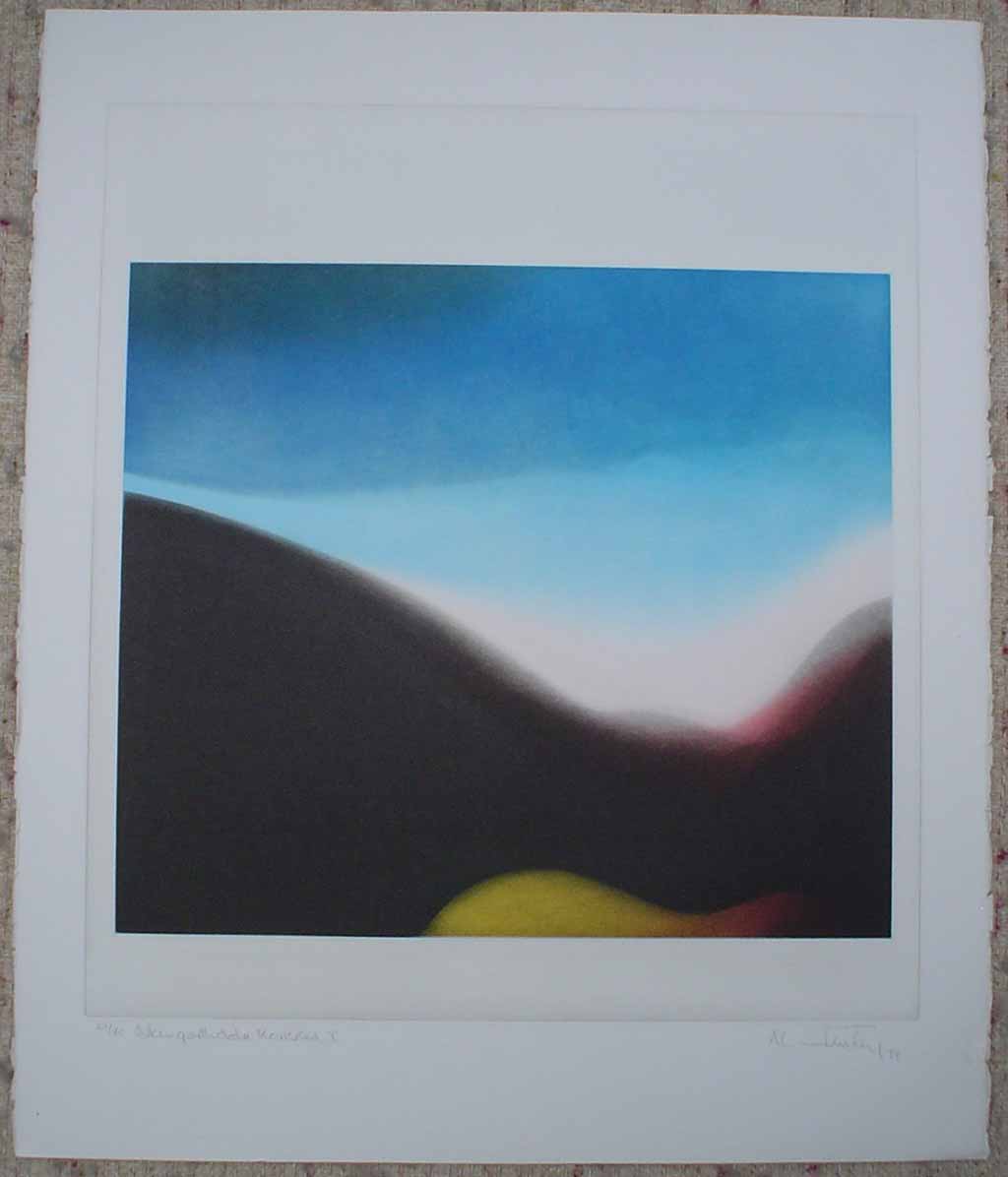 Arkengarthdale Revisited I by Al Tinley, shown with full margins - original hand-coloured etching, signed and numbered 21/ 90