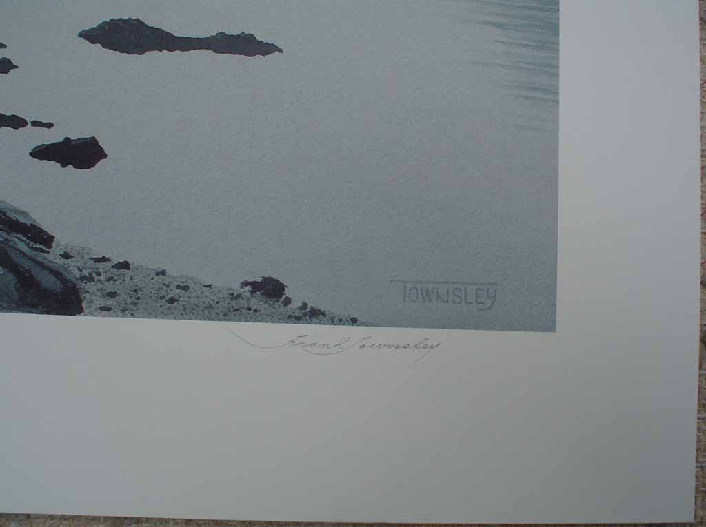 Tiddley Cove by Frank Townsley, signature detail - limited edition print, signed and numbered 121/ 295