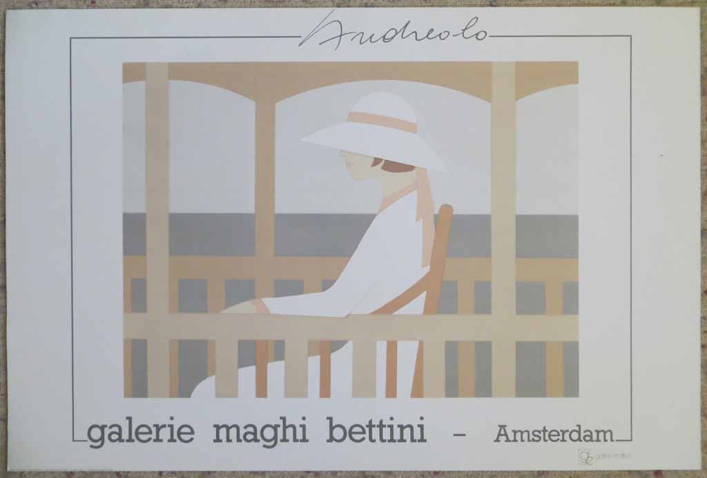 Solitude by Aldo Andreolo, Galerie Maghi Bettini Amsterdam, shown with full margins - offset lithograph collectable vintage fine art poster print