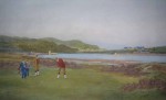 The Putting Green by Douglas Adams - offset lithograph vintage fine art reproduction