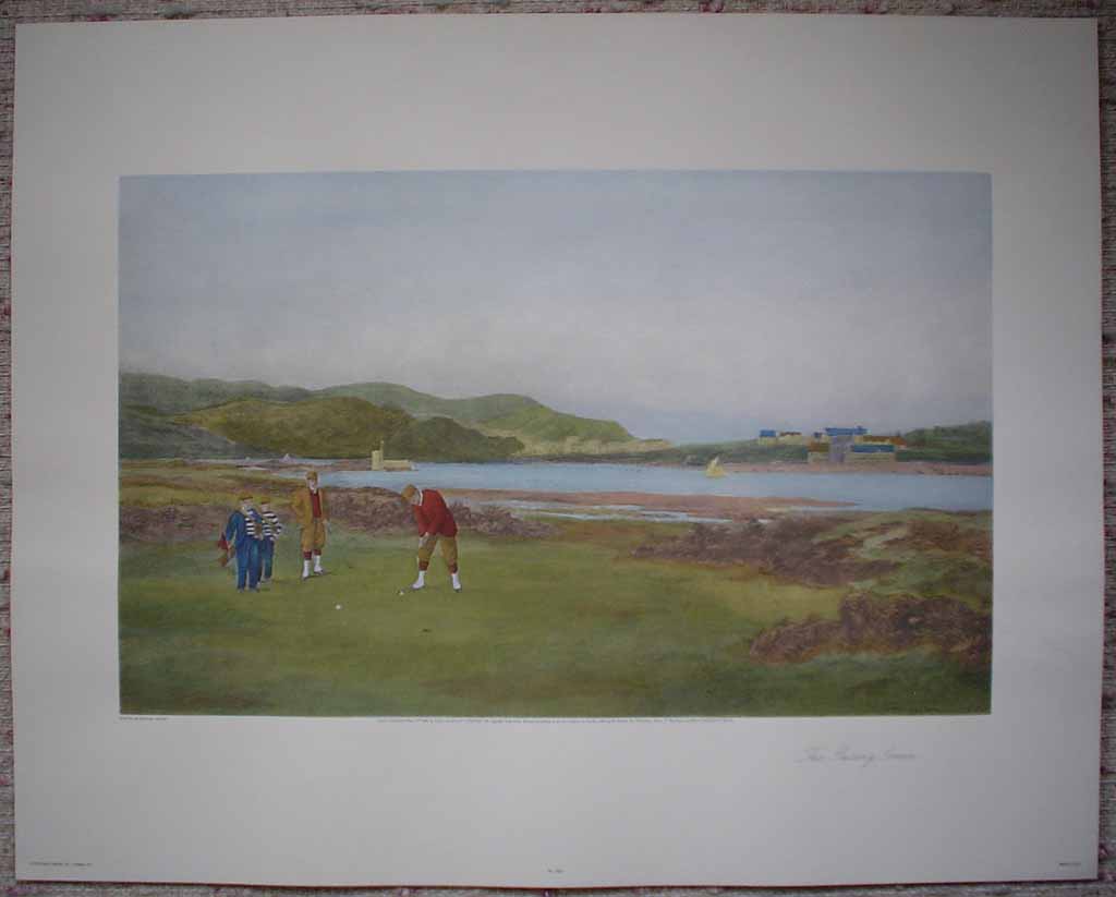 The Putting Green by Douglas Adams, shown with full margins - offset lithograph vintage fine art reproduction