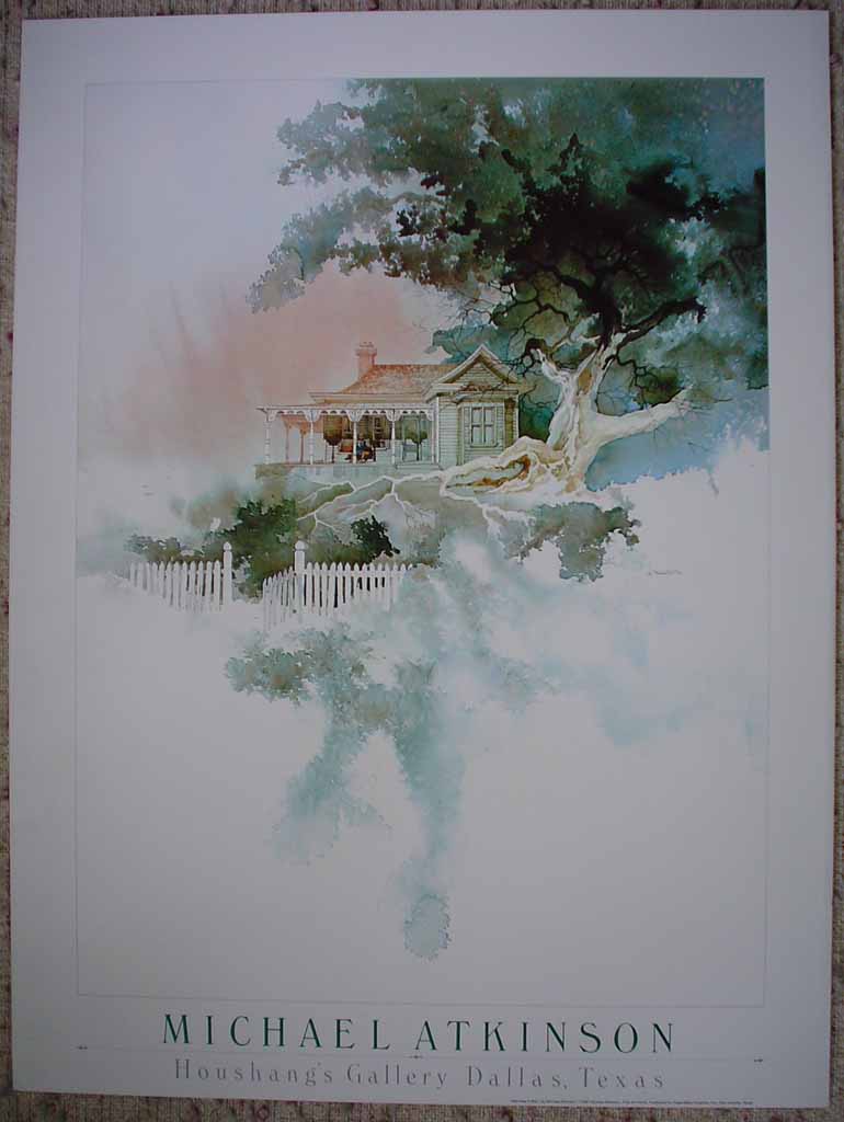 Saturday's Mail by Michael Atkinson, Houshang's Gallery Dallas TX, shown with full margins - offset lithograph fine art poster print