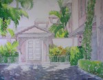 North Bay Road House by Elyse - offset lithograph vintage fine art print reproduction
