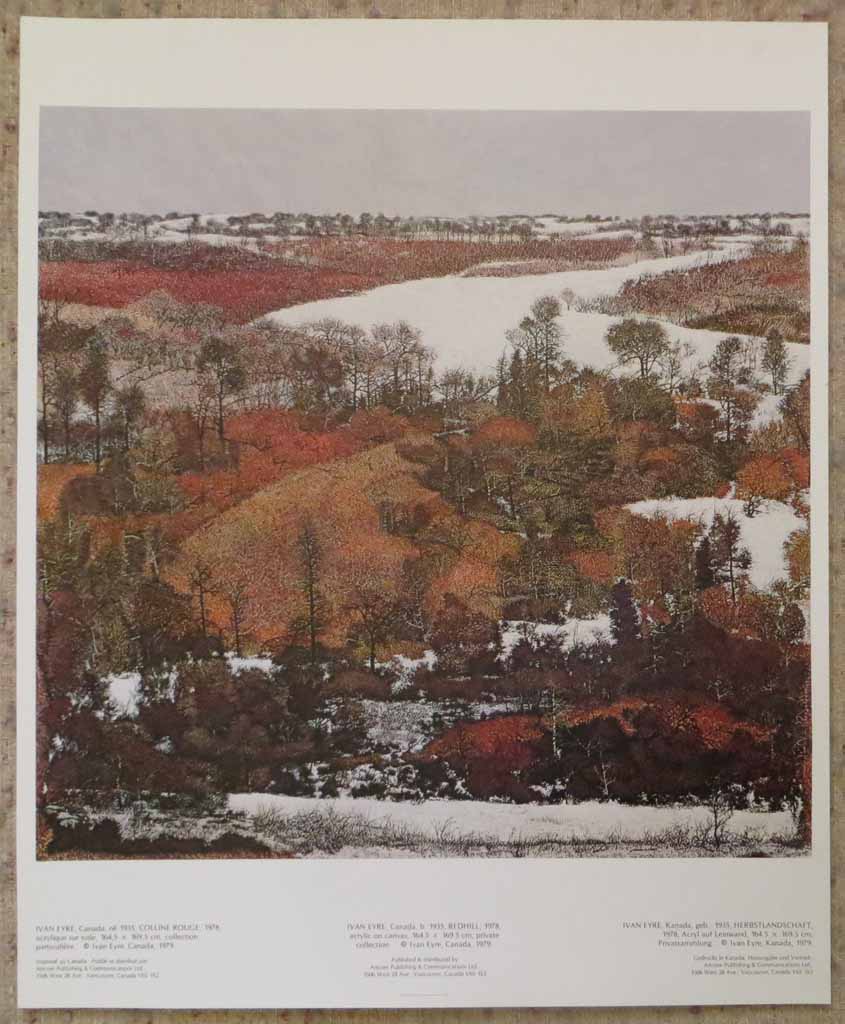 Redhill by Ivan Kenneth Eyre, shown with full margins - offset lithograph reproduction vintage fine art print