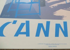 Cannes by Quentin King, showing publisher detail - original silkscreen fine art poster