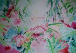 Hawaii Floral by Ruth Kjaer, published by Judith L. Posner Gallery - offset lithograph reproduction vintage poster art print