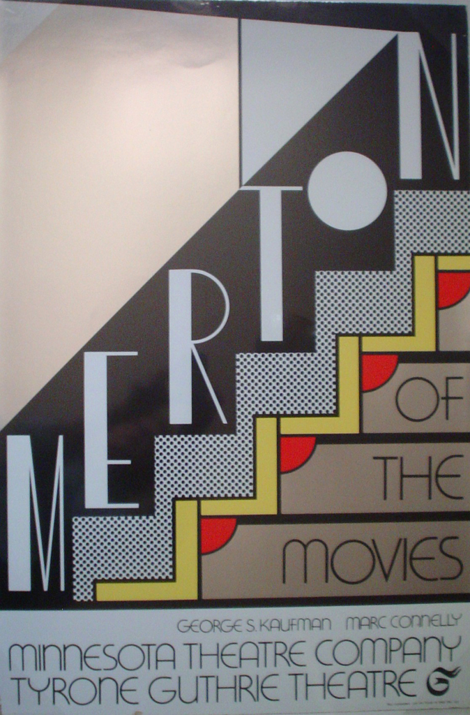 Merton of the Movies by Roy Lichtenstein - Original Poster 1968, 4-colour screenprint on silver foil