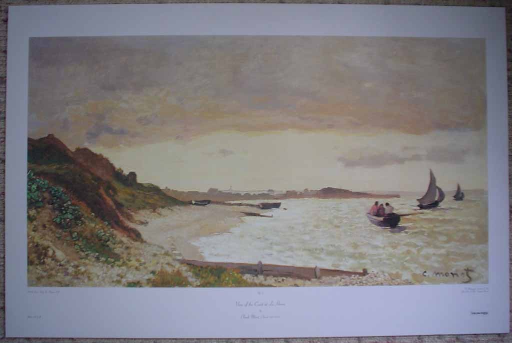 View Of The Coast At Le Havre by Claude Monet, shown with full margins - offset lithograph reproduction fine art print