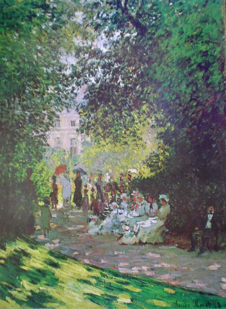 Parisians Enjoying The Park Monceau by Claude Monet, The Metropolitan Museum of Art - offset lithograph fine art poster