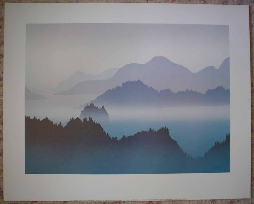 Sakinaw Lake by Peter and Traudl Markgraf, shown with full margins - offset lithograph vintage fine art print reproduction