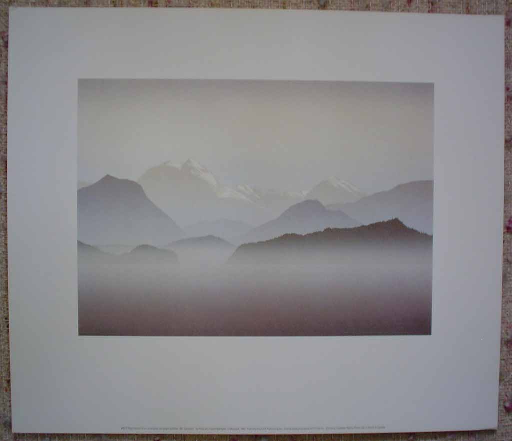 Mount Garibaldi by Peter and Traudl Markgraf, shown with full margins - offset lithograph vintage fine art print reproduction