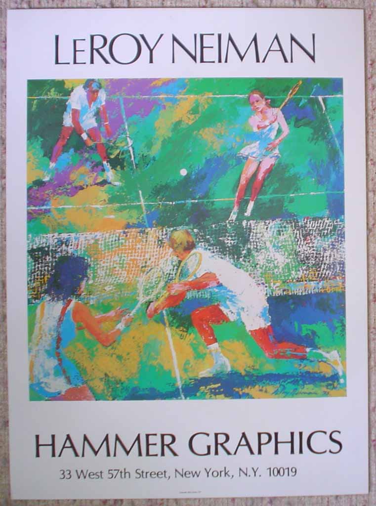 Tennis, Hammer Graphics, shown with full margins - offset lithograph vintage poster print art reproduction