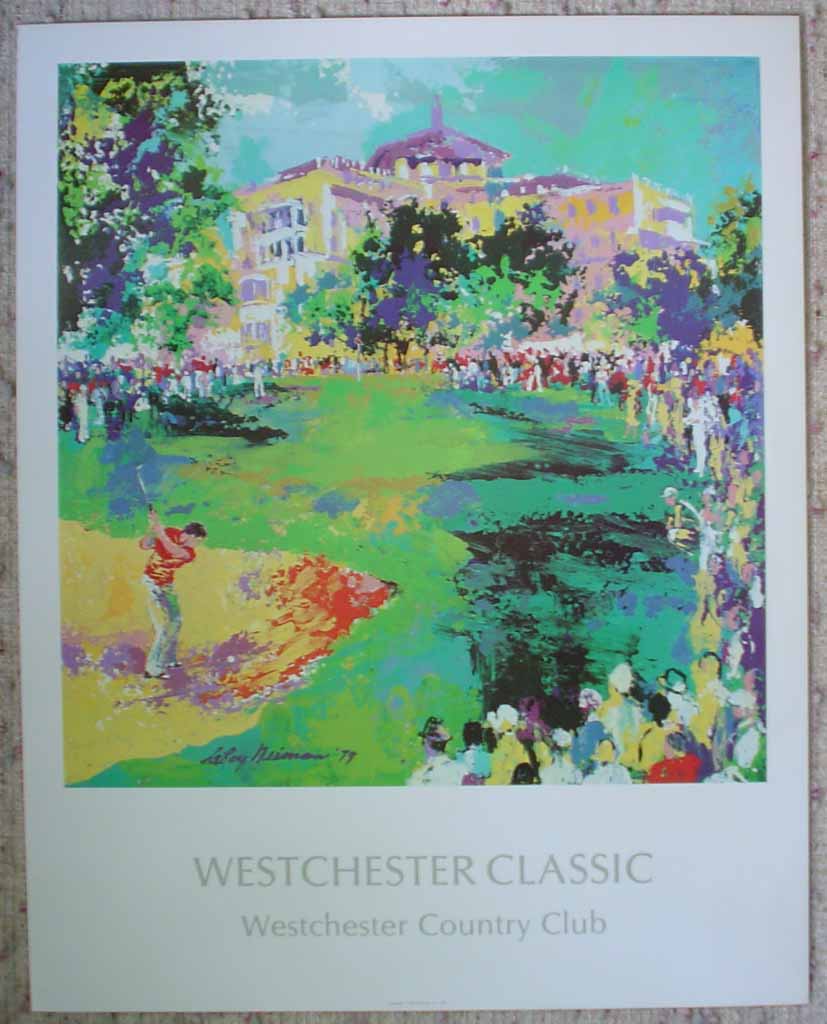 Westchester Classic Golf 1979 by LeRoy Neiman, shown with full margins - offset lithograph vintage poster print art reproduction