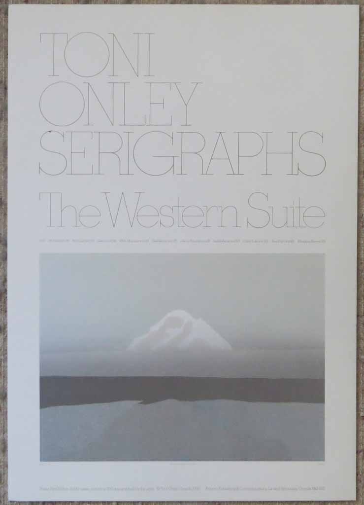 Mt. Baker: The Western Suite by Toni Onley, shown with full margins - offset lithograph limited edition vintage fine art poster print