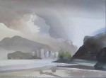 Vancouver, B.C. From Spanish Banks, October 4 1984 by Toni Onley, Vancouver 1886-1986 City Of The Century - offset lithograph vintage fine art poster print