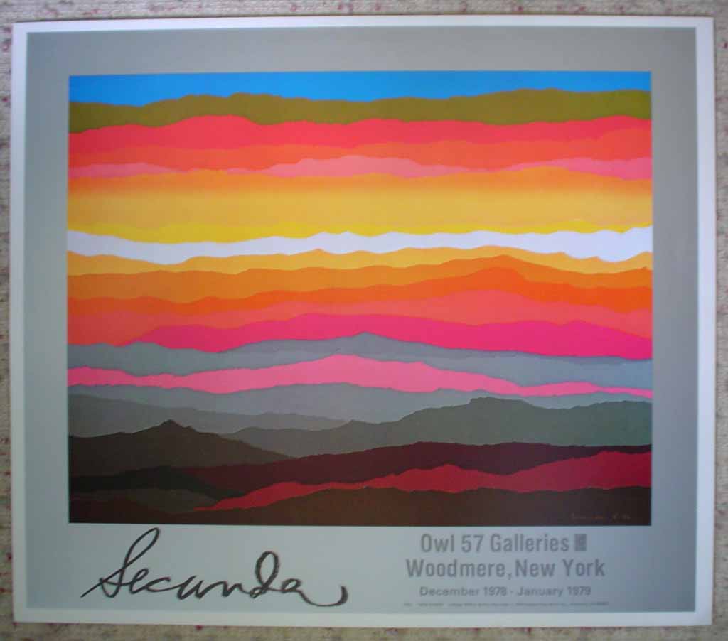 New Dawn by Arthur Secunda, Owl 57 Galleries, New York, shown with full margins - offset lithograph reproduction vintage fine art poster print