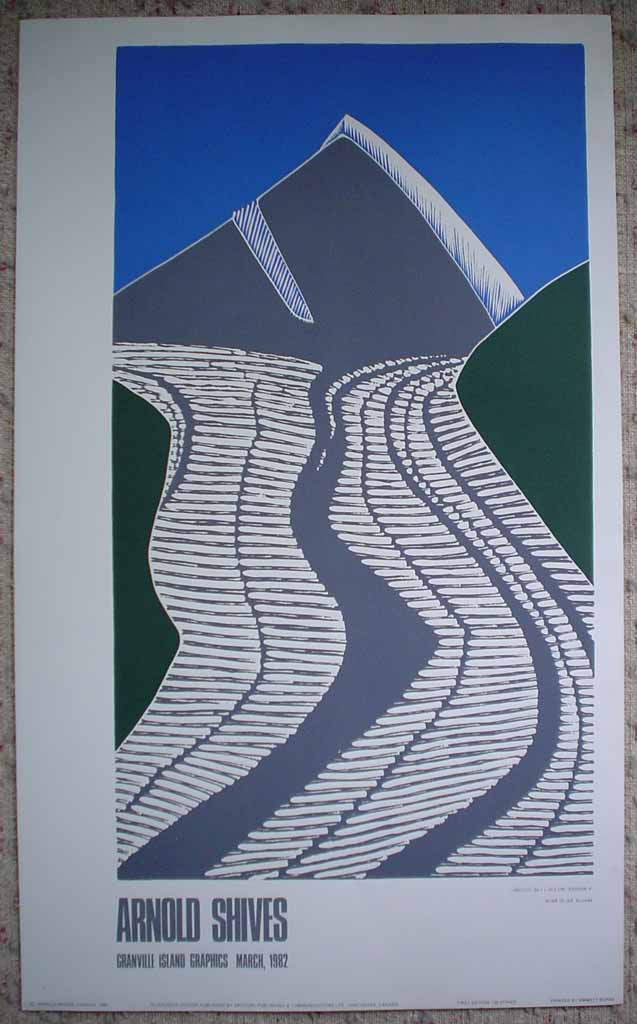 River Of Ice, Kluane by Arnold Shives, Granville Island Graphics 1982, shown with full margins - silkscreen (serigraph, screen print) vintage fine art limited edition poster print
