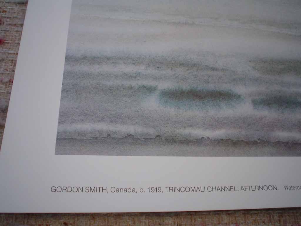 Trincomali Channel: Afternoon by Gordon Appelbe Smith, detail showing title - offset lithograph vintage fine art print