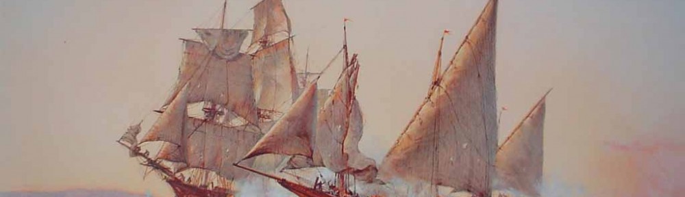 The Corsair by Montague Dawson - offset lithograph reproduction vintage fine art print
