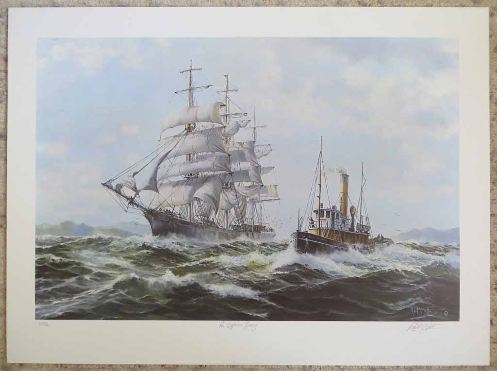 An Offshore Breeze by Robert McVittie, numbered 222/350, titled and signed by artist, shown with full margins - offset lithograph limited edition vintage fine art print