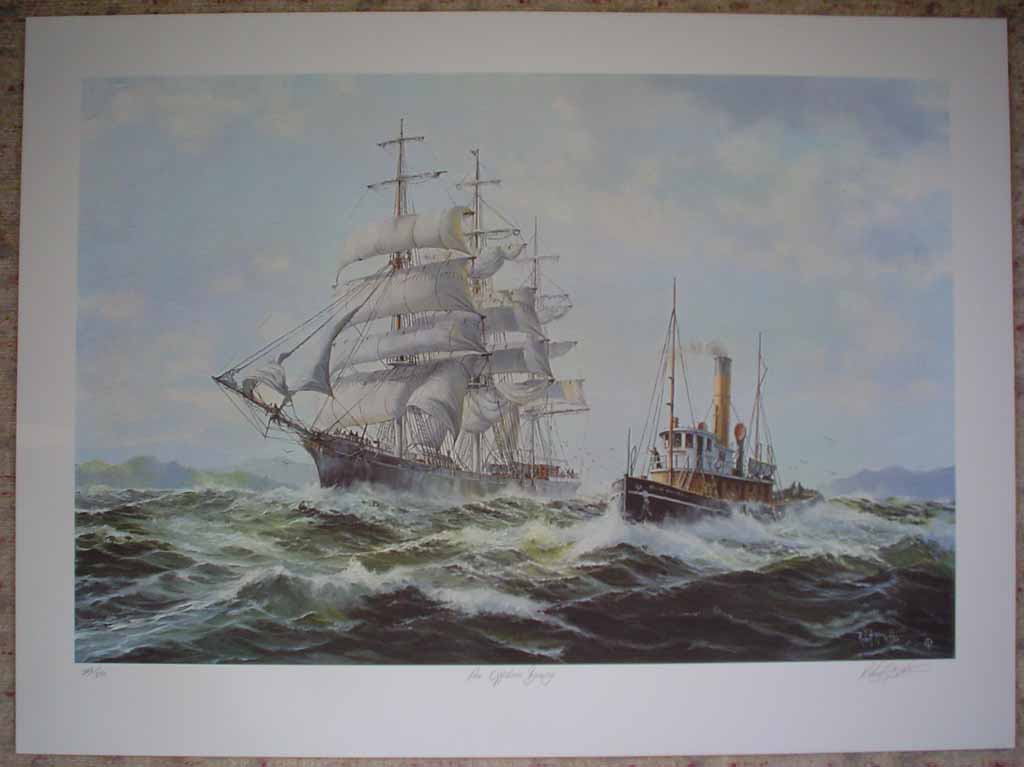 An Offshore Breeze by Robert McVittie, numbered 223/350, titled and signed by artist, shown with full margins - offset lithograph limited edition vintage fine art print
