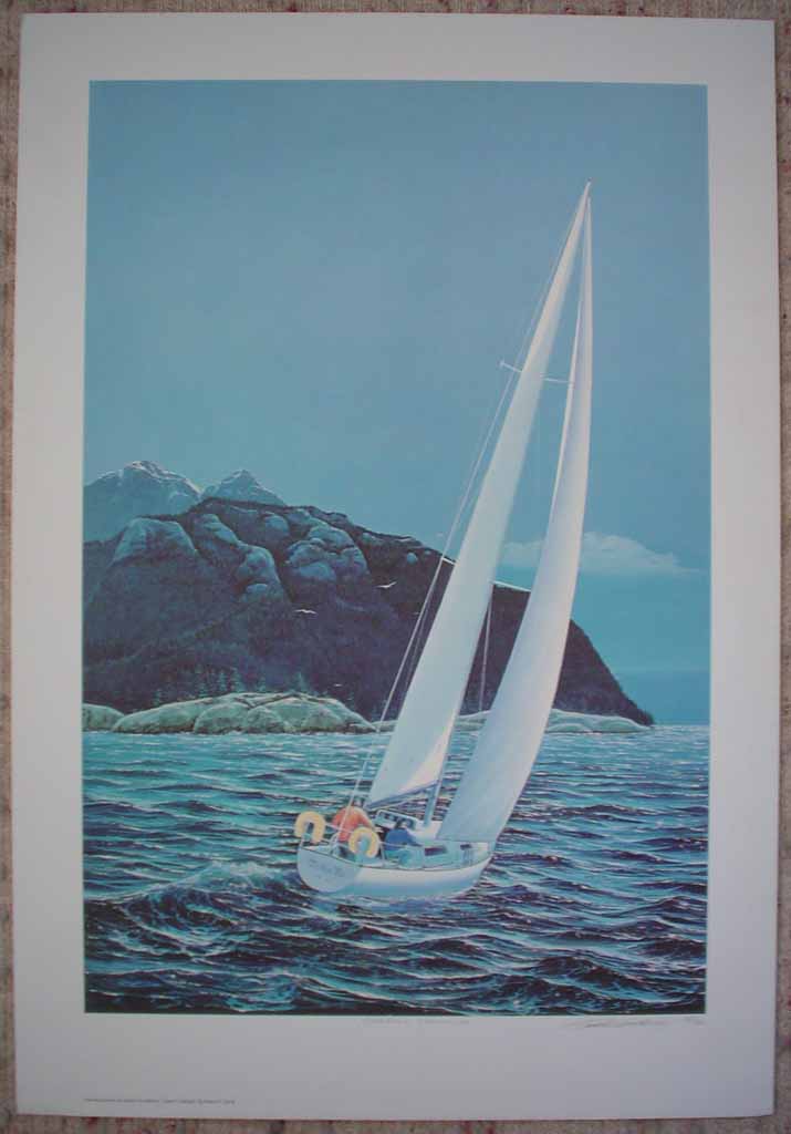 Coastal Challenge by Robert D. Stacey, signed and titled by artist, numbered 80/300, shown with full margins - offset lithograph limited edition print fine art reproduction