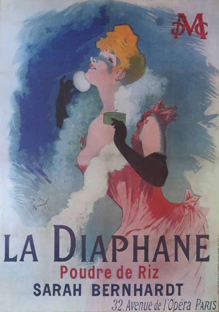 1898 Jules Chéret La Diaphane, Framed Print Vintage Art French