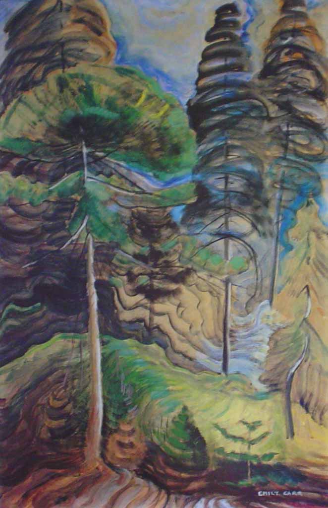 Forest Landscape II by Emily Carr - offset lithograph reproduction vintage fine art print