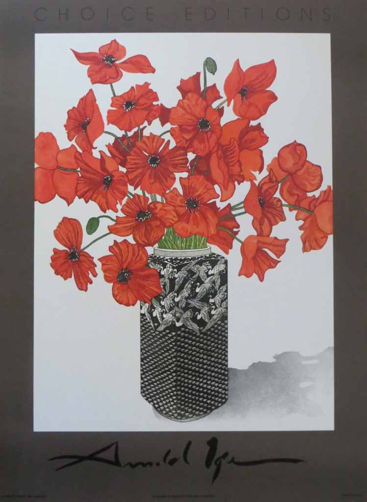 Poppies by Arnold Iger, published by Choice Editions - offset lithograph vintage fine art poster print