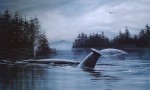 Return Of The Humpback by Bruce Muir - hand-numbered AP 17/48, titled and signed by the artist - limited edition artist's proof offset lithograph vintage fine art print