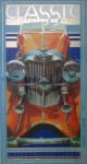 Mercedes-Benz SSK by Peter Palombi, Classic Reflections published by Mirage Editions Summer - lithograph on silver mylar vintage poster print