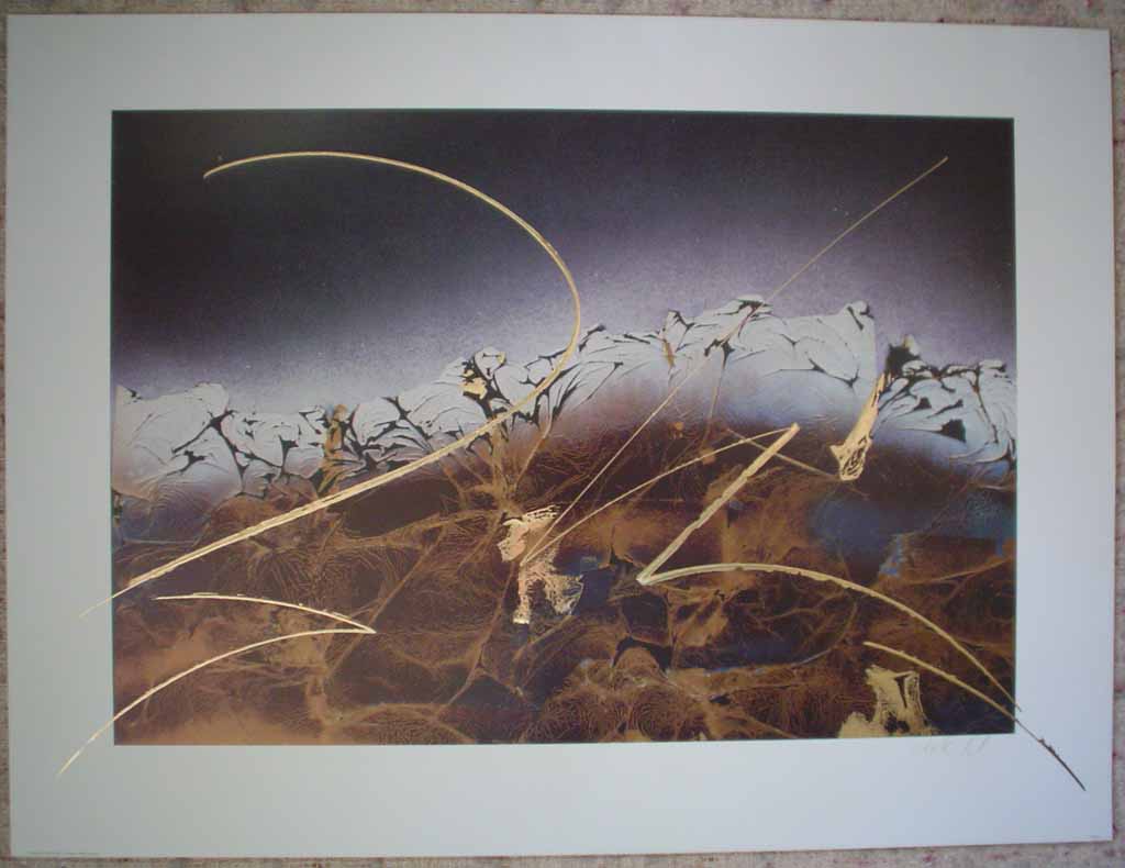 Dream IV: Dream 4 by Meridian Publishing, signed by unknown artist, shown with full margins - offset lithograph reproduction with gold foil embossed insets vintage fine art print