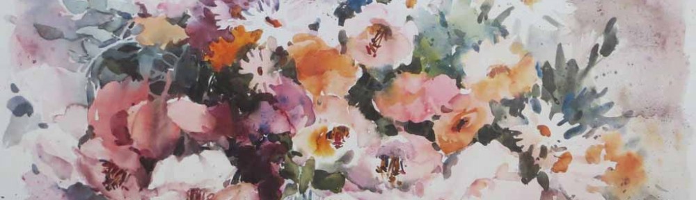 Summer Blooms by Dawna Barton, titled and signed by artist and numbered 588/950 - offset lithograph limited edition vintage fine art print
