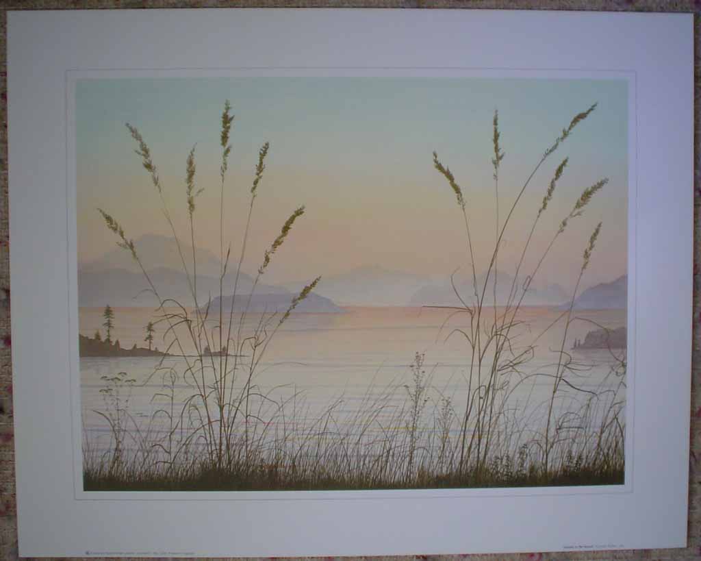 Islands In The Sound by Jeane Duffey, 12x16, printed in England, shown with full margins - offset lithograph reproduction vintage fine art print