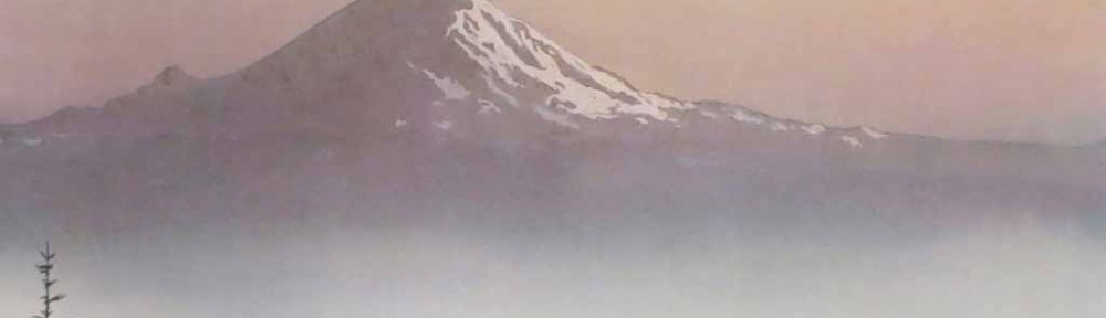 Mountain by Jeane Duffey, 12x16, printed in England - offset lithograph reproduction vintage fine art print
