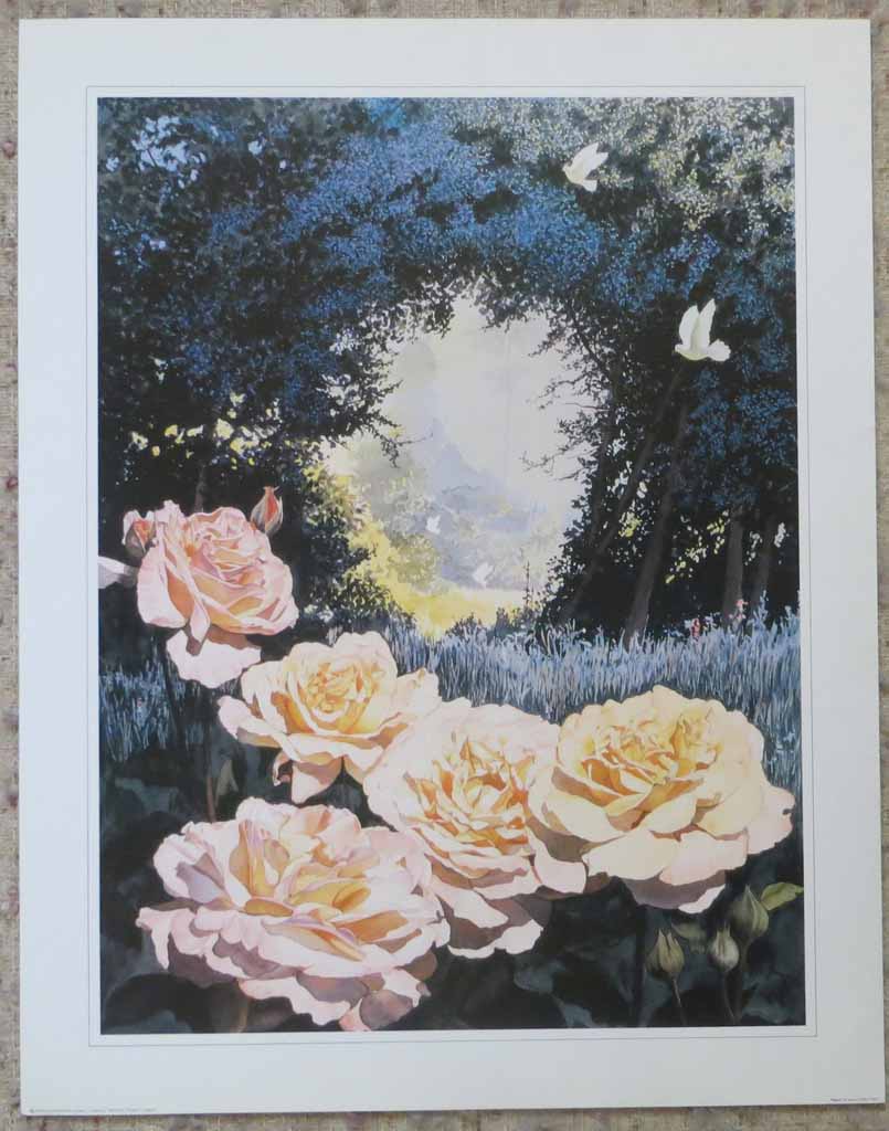 Peace by Jeane Duffey, 24x18, printed in England, shown with full margins - offset lithograph reproduction vintage fine art print